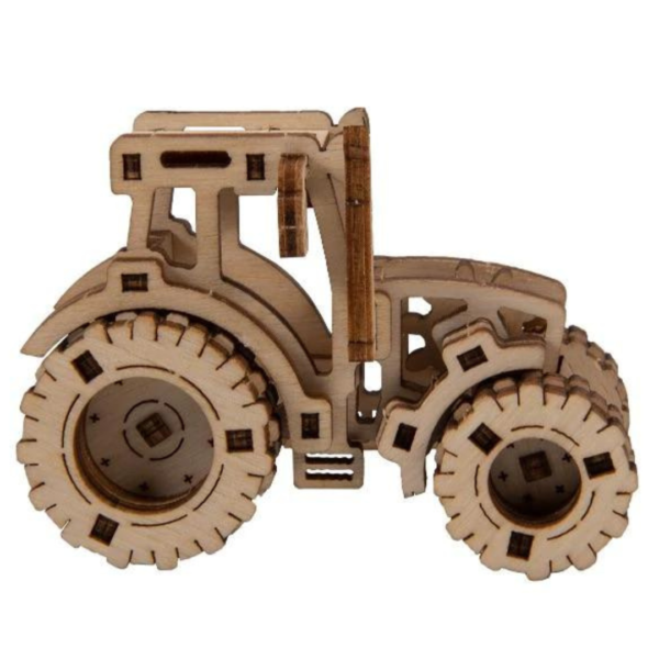 3d tractor model wooden