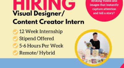 hiring visual designer content creator intern